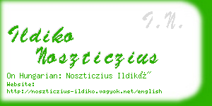 ildiko noszticzius business card